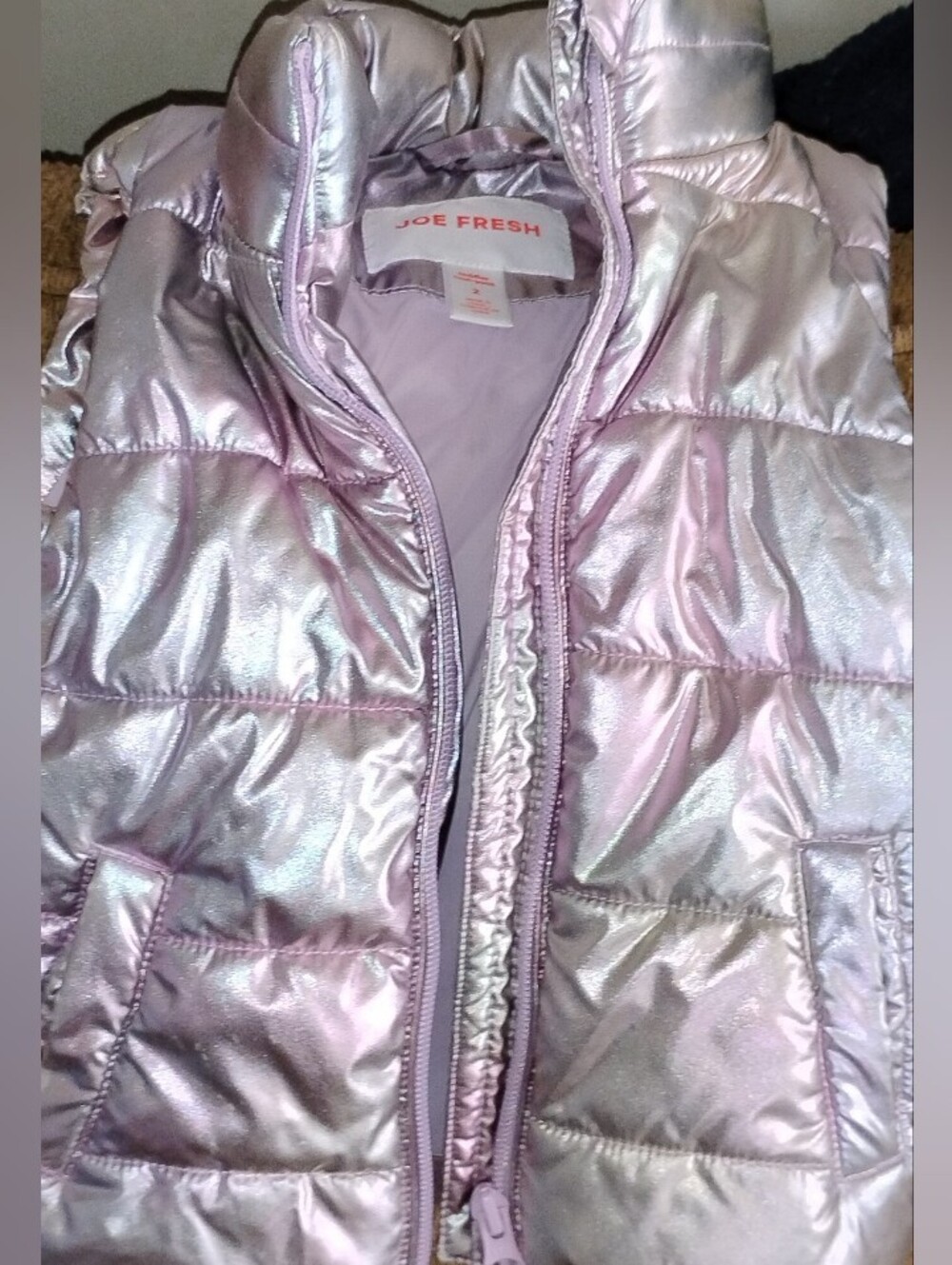 Joe Fresh Toddler Girls' Iridescent Light Purple Puffer Vest